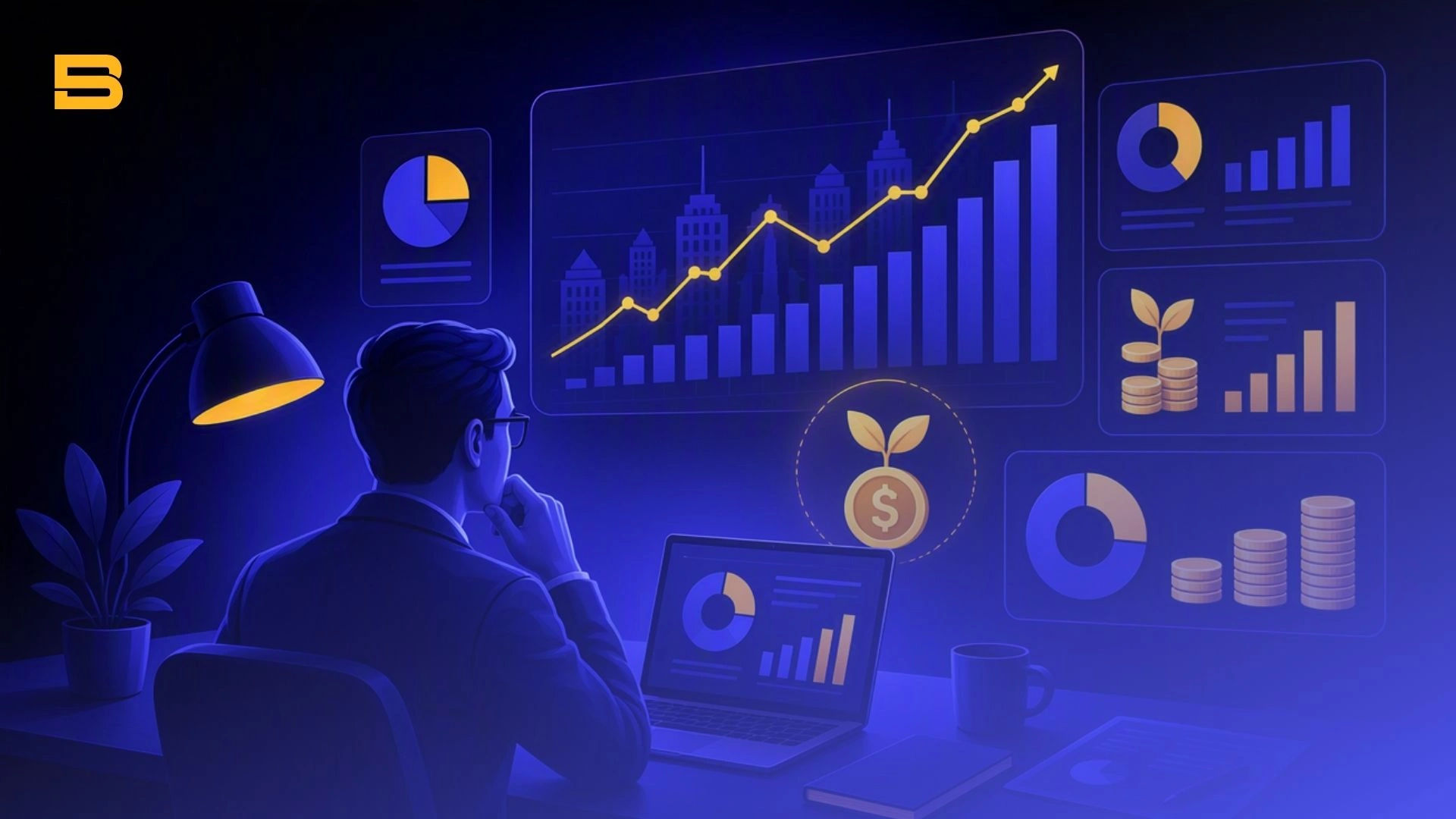 Investor analyzing dividend stocks performance and dividend yield metrics