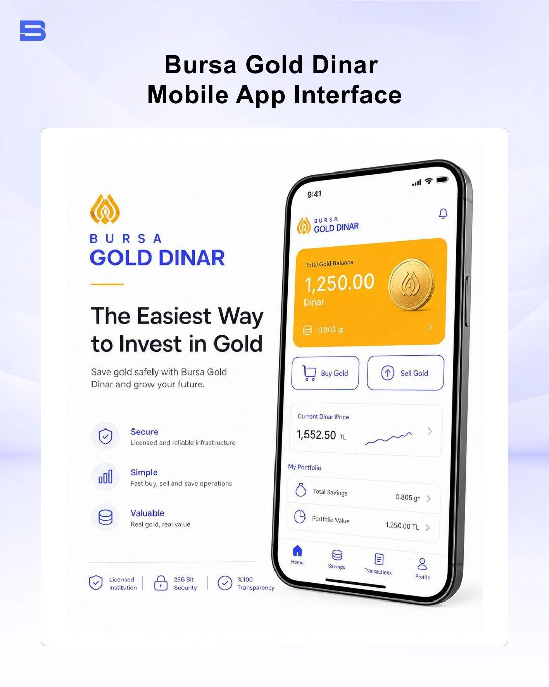 Bursa Gold Dinar mobile app gold investment interface