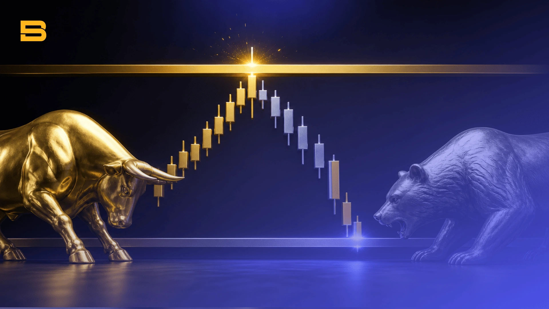 Conceptual cover illustration of support and resistance levels showing price bouncing between horizontal boundaries.