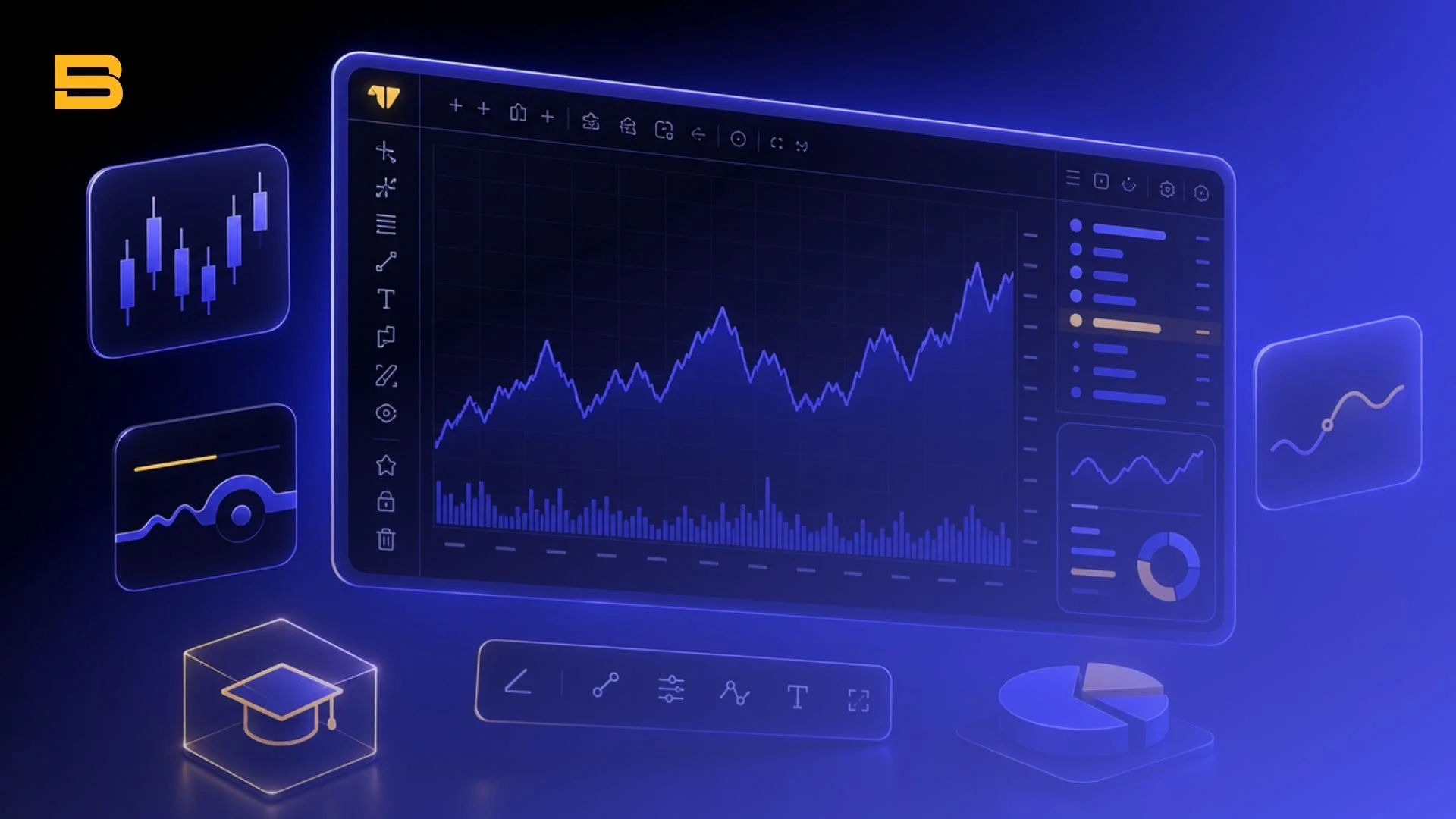 TradingView charting platform interface displaying stock and forex technical analysis tools