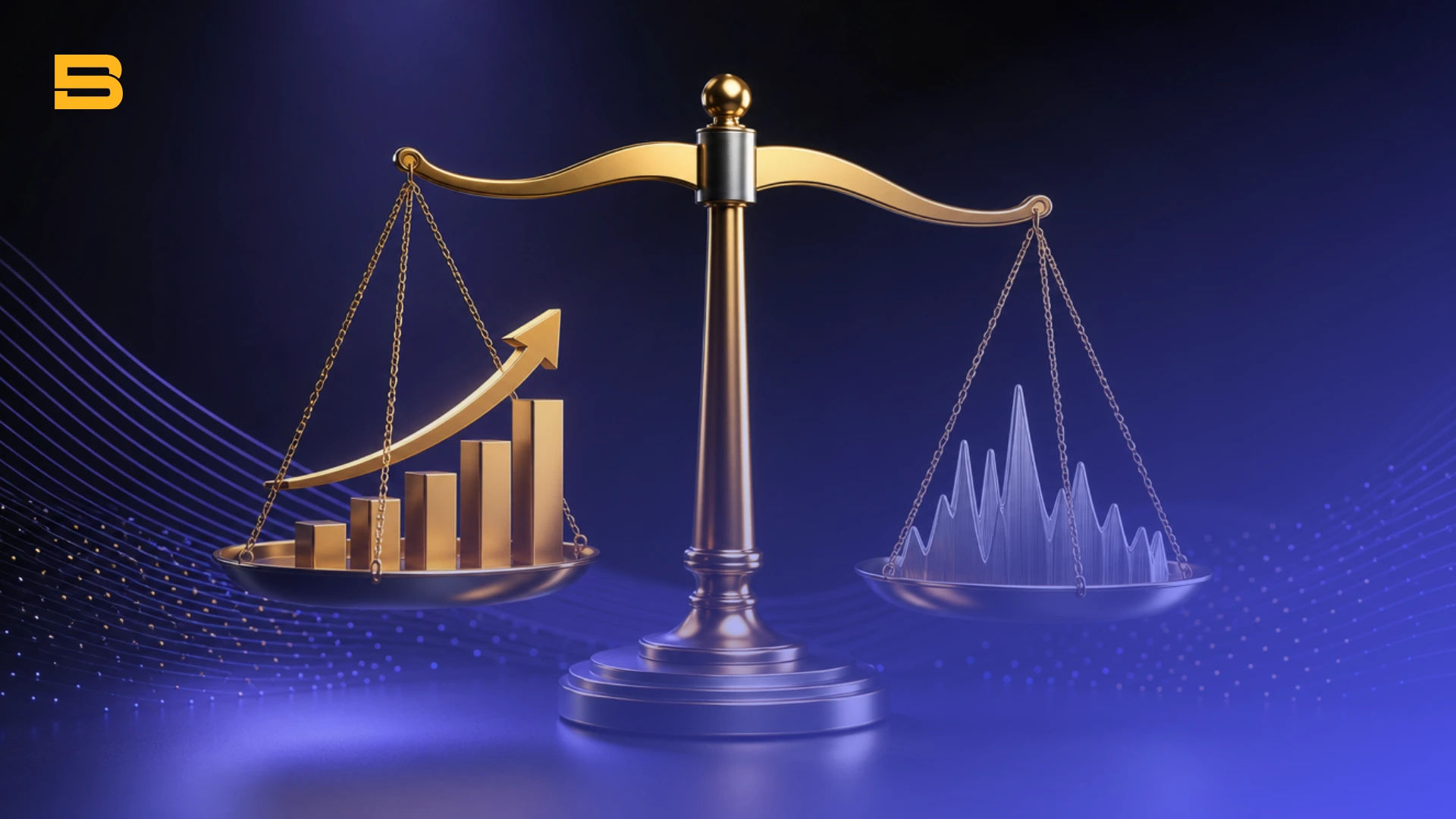 Conceptual cover illustration of the Information Ratio measuring active return consistency against benchmark volatility.